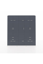 Arges Gardrop 11 Raflı 4 Çekmeceli 2 Askılı 220x30x243 Antrasit-Antrasit