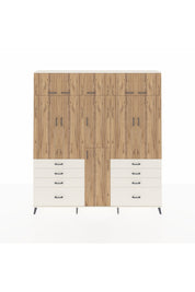 Arges Dolap 8 Raflı 8 Çekmeceli 3 Askılı 220x30x243 Aytaşı-Çam/Aytaşı