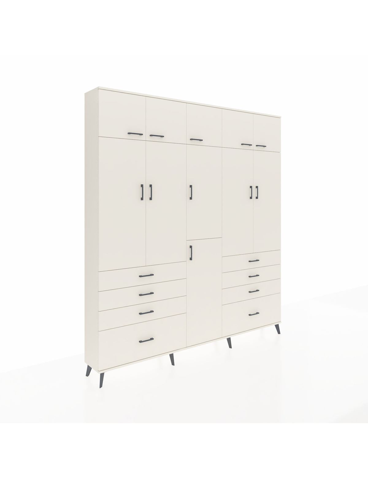 Arges Gardrop 8 Raflı 8 Çekmeceli 3 Askılı 220x30x243 Aytaşı-Aytaşı