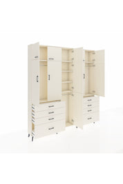 Arges Gardrop 8 Raflı 8 Çekmeceli 3 Askılı 220x30x243 Aytaşı-Aytaşı