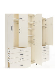 Arges Gardrop 8 Raflı 8 Çekmeceli 3 Askılı 220x30x243 Aytaşı-Aytaşı