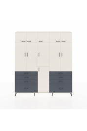 Arges Dolap 8 Raflı 8 Çekmeceli 3 Askılı 220x30x243 Aytaşı-Aytaşı/Antrasit