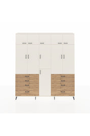 Arges Dolap 8 Raflı 8 Çekmeceli 3 Askılı 220x30x243 Aytaşı-Aytaşı/Çam