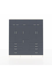 Arges Gardrop 8 Raflı 8 Çekmeceli 3 Askılı 220x30x243 Aytaşı-Antrasit