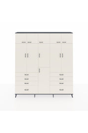 Arges Gardrop 8 Raflı 8 Çekmeceli 3 Askılı 220x30x243 Antrasit-Aytaşı