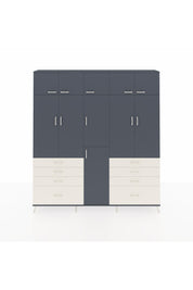 Arges Dolap 8 Raflı 8 Çekmeceli 3 Askılı 220x30x243 Antrasit-Antrasit/Aytaşı