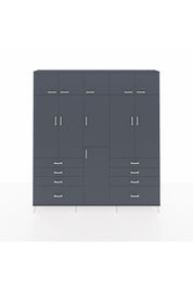 Arges Gardrop 8 Raflı 8 Çekmeceli 3 Askılı 220x30x243 Antrasit-Antrasit