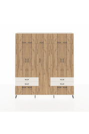 Arges Dolap 12 Raflı 4 Çekmeceli 2 Askılı 220x30x243 Aytaşı-Çam/Aytaşı