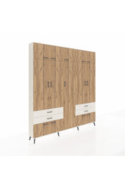 Arges Dolap 12 Raflı 4 Çekmeceli 2 Askılı 220x30x243 Aytaşı-Çam/Aytaşı