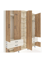 Arges Dolap 12 Raflı 4 Çekmeceli 2 Askılı 220x30x243 Aytaşı-Çam/Aytaşı