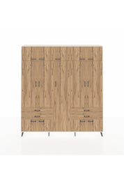 Arges Gardrop 12 Raflı 4 Çekmeceli 2 Askılı 220x30x243 Aytaşı-Çam