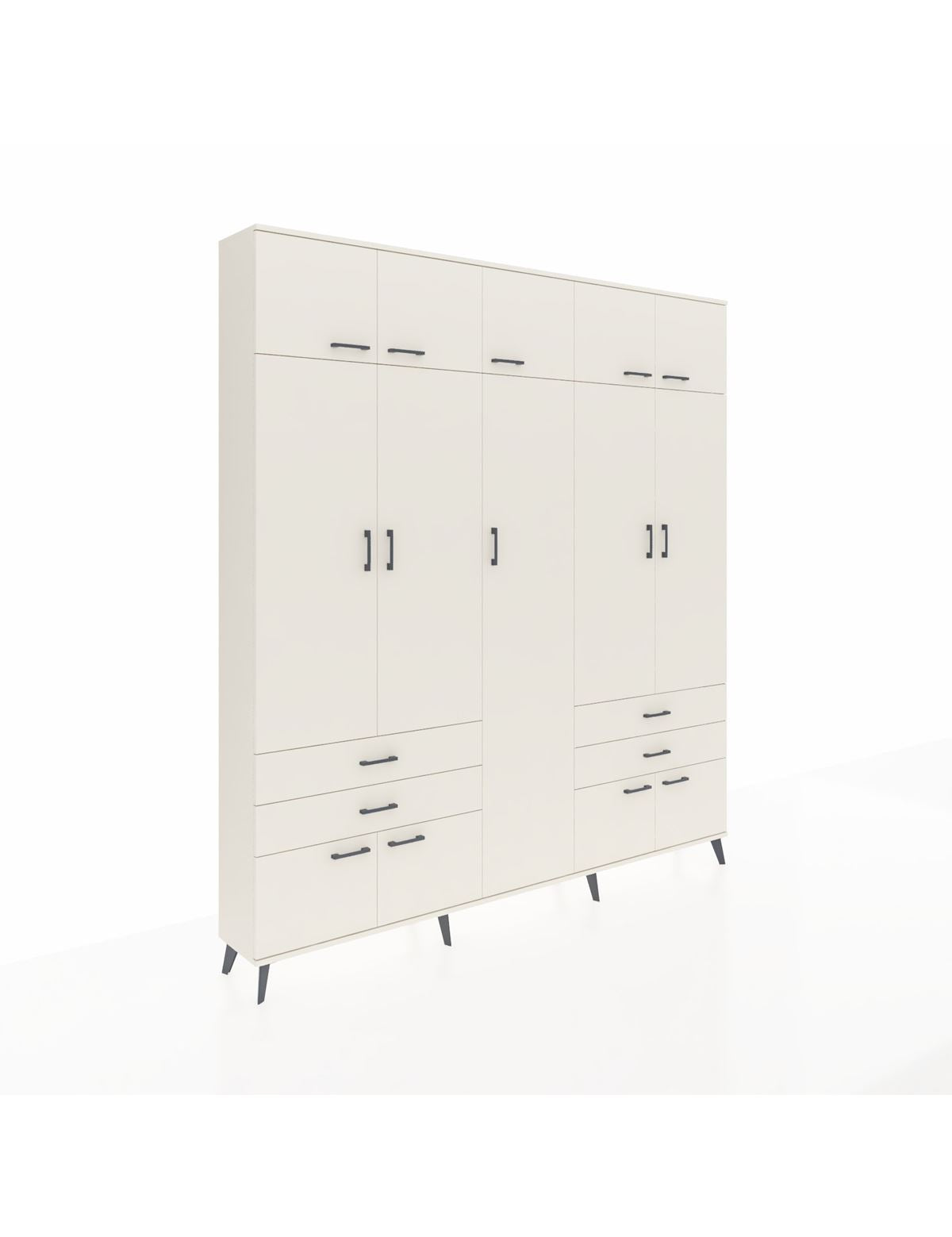 Arges Gardrop 12 Raflı 4 Çekmeceli 2 Askılı 220x30x243 Aytaşı-Aytaşı