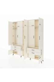 Arges Gardrop 12 Raflı 4 Çekmeceli 2 Askılı 220x30x243 Aytaşı-Aytaşı