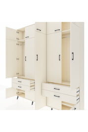 Arges Gardrop 12 Raflı 4 Çekmeceli 2 Askılı 220x30x243 Aytaşı-Aytaşı