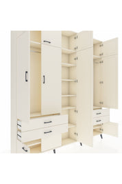 Arges Gardrop 12 Raflı 4 Çekmeceli 2 Askılı 220x30x243 Aytaşı-Aytaşı