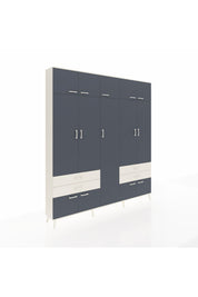 Arges Dolap 12 Raflı 4 Çekmeceli 2 Askılı 220x30x243 Aytaşı-Antrasit/Aytaşı