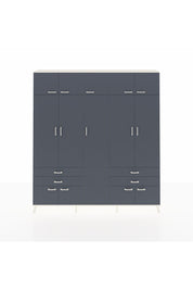 Arges Gardrop 12 Raflı 4 Çekmeceli 2 Askılı 220x30x243 Aytaşı-Antrasit