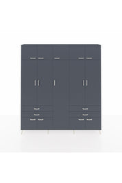 Arges Gardrop 12 Raflı 4 Çekmeceli 2 Askılı 220x30x243 Antrasit-Antrasit