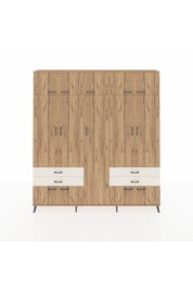 Arges Dolap 12 Raflı 4 Çekmeceli 2 Askılı 220x30x243 Çam-Çam/Aytaşı