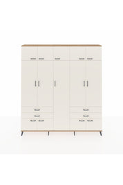 Arges Gardrop 12 Raflı 4 Çekmeceli 2 Askılı 220x30x243 Çam-Aytaşı