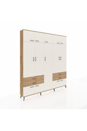 Arges Dolap 12 Raflı 4 Çekmeceli 2 Askılı 220x30x243 Çam-Aytaşı/Çam