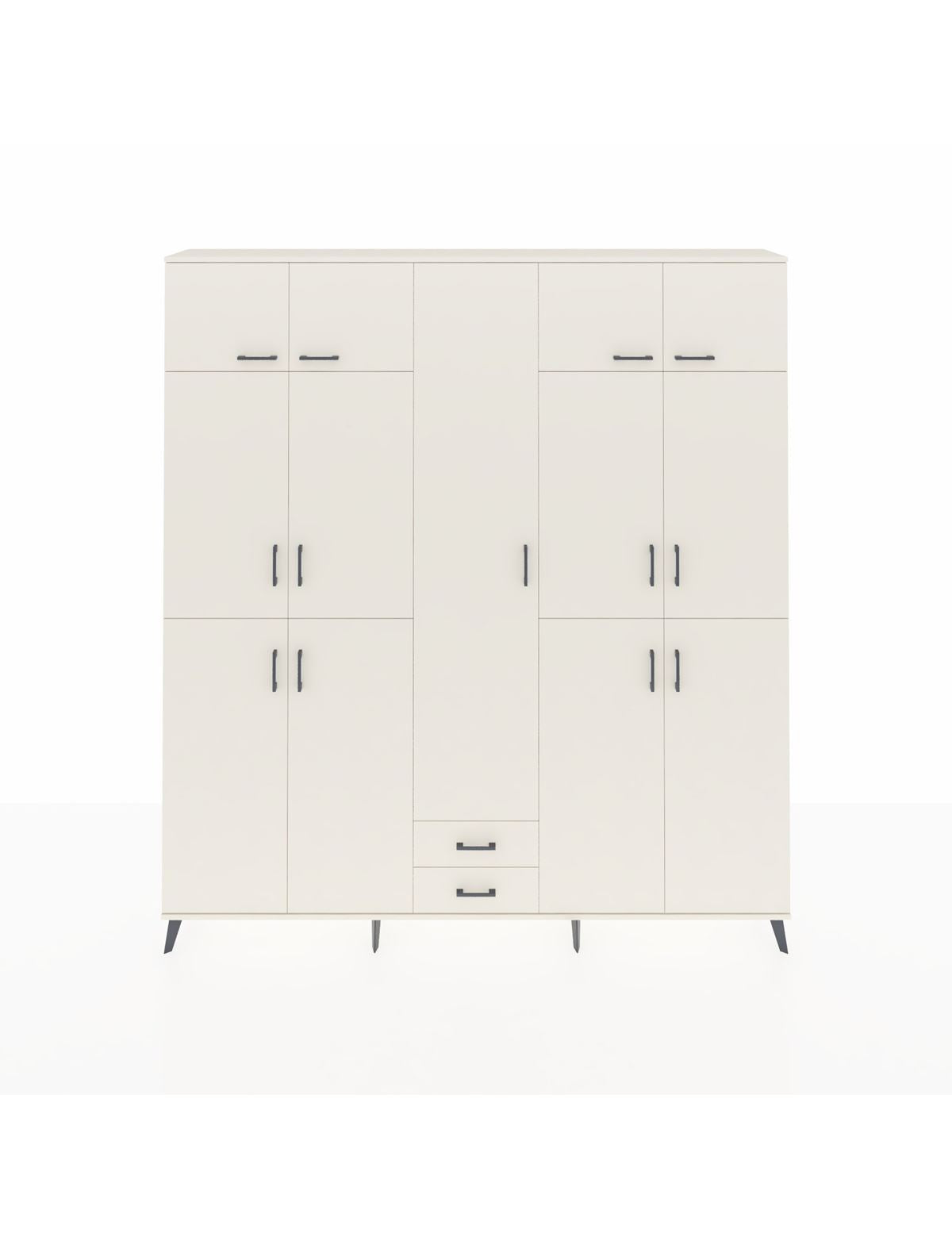 Arges Gardrop 10 Raflı 2 Çekmeceli 4 Askılı 220x30x243 Aytaşı-Aytaşı