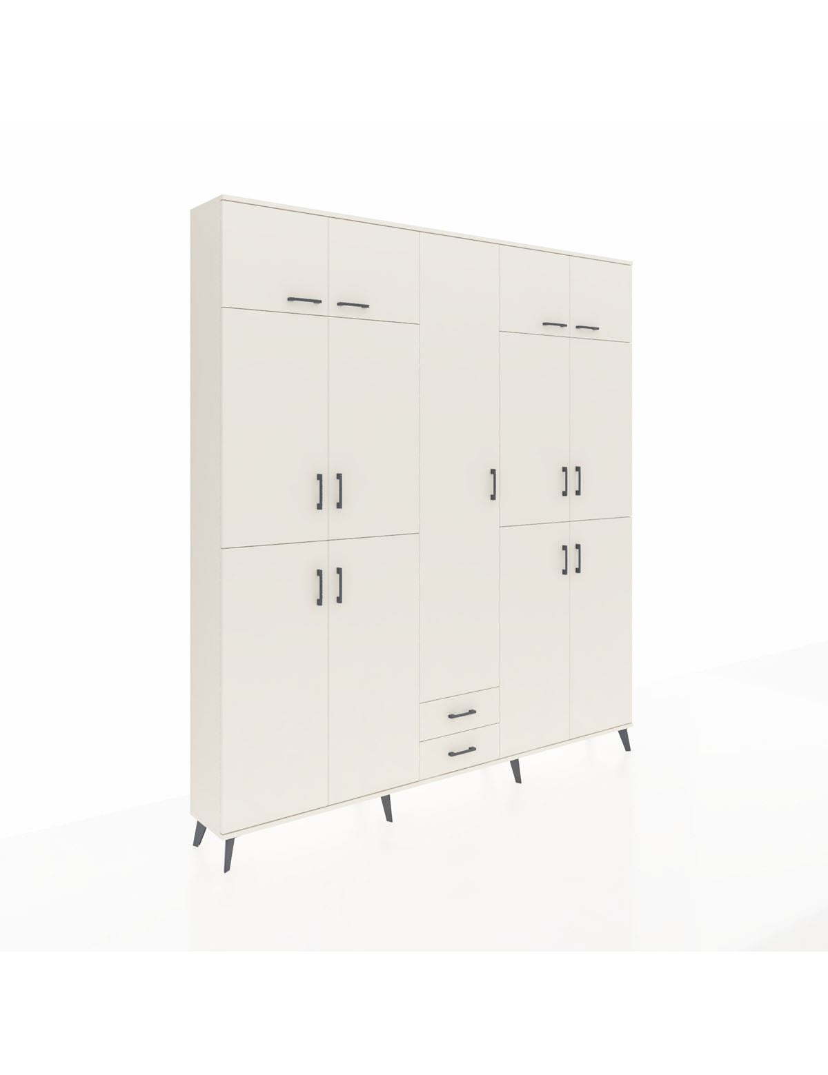 Arges Gardrop 10 Raflı 2 Çekmeceli 4 Askılı 220x30x243 Aytaşı-Aytaşı