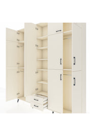 Arges Gardrop 10 Raflı 2 Çekmeceli 4 Askılı 220x30x243 Aytaşı-Aytaşı