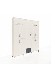 Arges Dolap 10 Raflı 2 Çekmeceli 4 Askılı 220x30x243 Aytaşı-Aytaşı/Antrasit