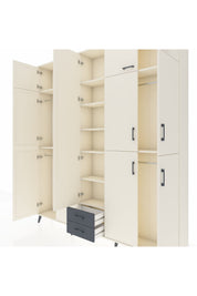 Arges Dolap 10 Raflı 2 Çekmeceli 4 Askılı 220x30x243 Aytaşı-Aytaşı/Antrasit