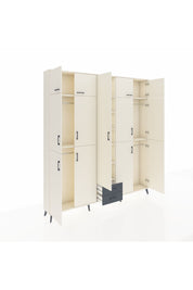 Arges Dolap 10 Raflı 2 Çekmeceli 4 Askılı 220x30x243 Aytaşı-Aytaşı/Antrasit