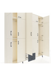 Arges Dolap 10 Raflı 2 Çekmeceli 4 Askılı 220x30x243 Aytaşı-Aytaşı/Antrasit