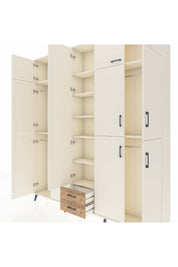 Arges Dolap 10 Raflı 2 Çekmeceli 4 Askılı 220x30x243 Aytaşı-Aytaşı/Çam