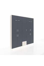 Arges Dolap 10 Raflı 2 Çekmeceli 4 Askılı 220x30x243 Aytaşı-Antrasit/Aytaşı