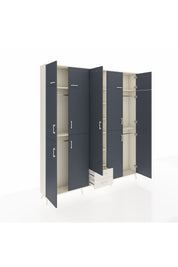 Arges Dolap 10 Raflı 2 Çekmeceli 4 Askılı 220x30x243 Aytaşı-Antrasit/Aytaşı