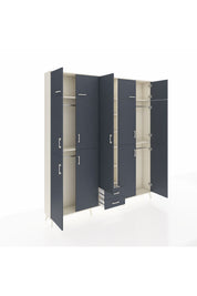 Arges Gardrop 10 Raflı 2 Çekmeceli 4 Askılı 220x30x243 Aytaşı-Antrasit