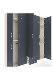 Arges Gardrop 10 Raflı 2 Çekmeceli 4 Askılı 220x30x243 Aytaşı-Antrasit