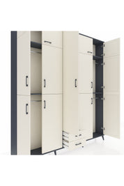 Arges Gardrop 10 Raflı 2 Çekmeceli 4 Askılı 220x30x243 Antrasit-Aytaşı