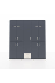 Arges Dolap 10 Raflı 2 Çekmeceli 4 Askılı 220x30x243 Antrasit-Antrasit/Aytaşı