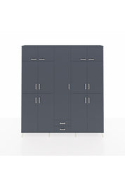 Arges Gardrop 10 Raflı 2 Çekmeceli 4 Askılı 220x30x243 Antrasit-Antrasit