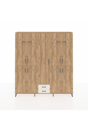 Arges Dolap 10 Raflı 2 Çekmeceli 4 Askılı 220x30x243 Çam-Çam/Aytaşı