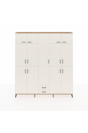 Arges Gardrop 10 Raflı 2 Çekmeceli 4 Askılı 220x30x243 Çam-Aytaşı