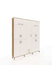 Arges Gardrop 10 Raflı 2 Çekmeceli 4 Askılı 220x30x243 Çam-Aytaşı