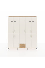 Arges Dolap 10 Raflı 2 Çekmeceli 4 Askılı 220x30x243 Çam-Aytaşı/Çam