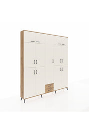 Arges Dolap 10 Raflı 2 Çekmeceli 4 Askılı 220x30x243 Çam-Aytaşı/Çam