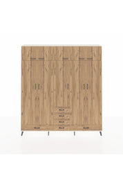 Arges Gardrop 6 Raflı 6 Çekmeceli 4 Askılı 220x30x243 Aytaşı-Çam