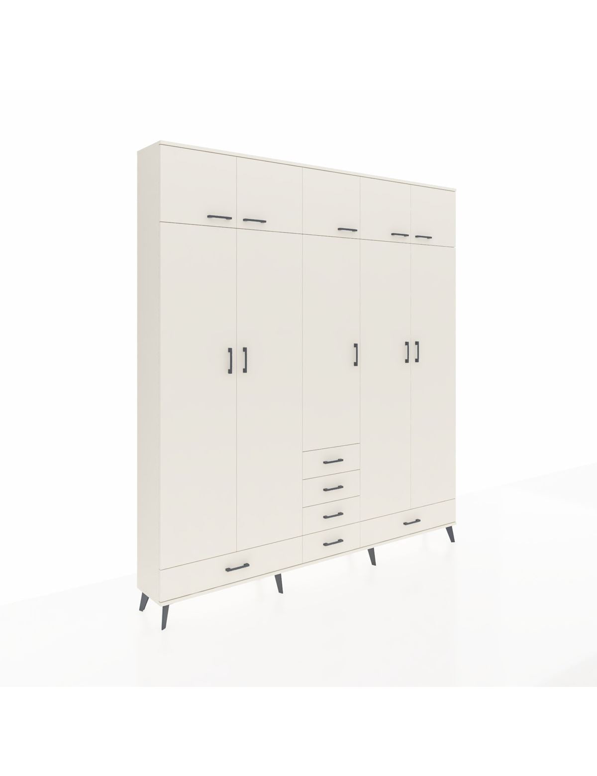 Arges Gardrop 6 Raflı 6 Çekmeceli 4 Askılı 220x30x243 Aytaşı-Aytaşı