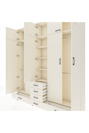 Arges Gardrop 6 Raflı 6 Çekmeceli 4 Askılı 220x30x243 Aytaşı-Aytaşı