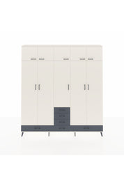 Arges Dolap 6 Raflı 6 Çekmeceli 4 Askılı 220x30x243 Aytaşı-Aytaşı/Antrasit