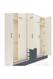 Arges Dolap 6 Raflı 6 Çekmeceli 4 Askılı 220x30x243 Aytaşı-Aytaşı/Antrasit